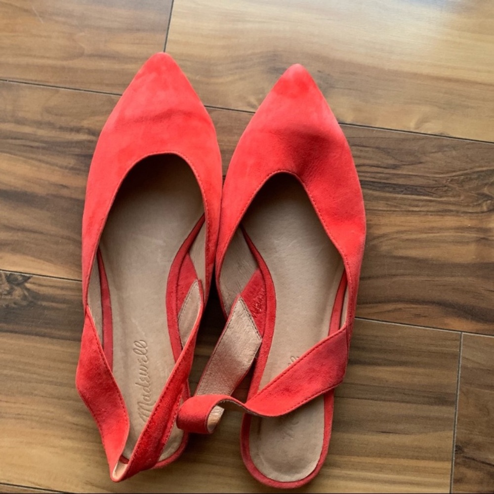 Madewell pointy toe sling back mule 9